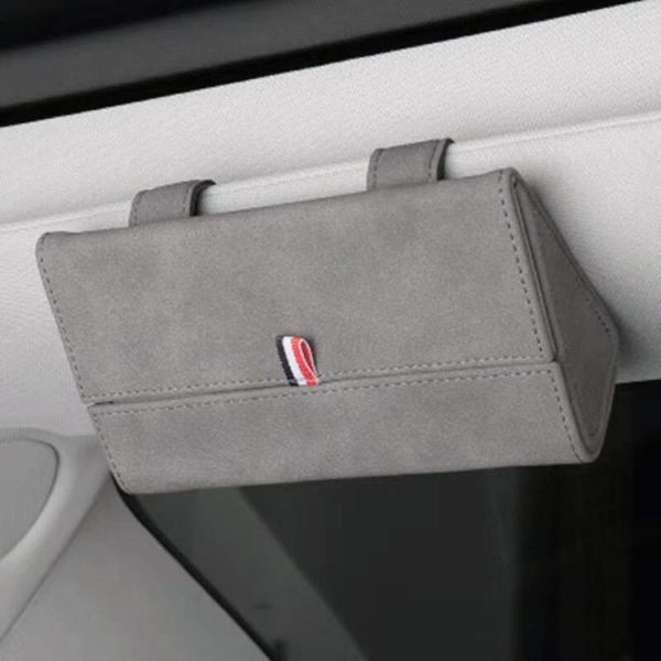 530 Car Glasses Storage Bag Glasses Box (Grey)