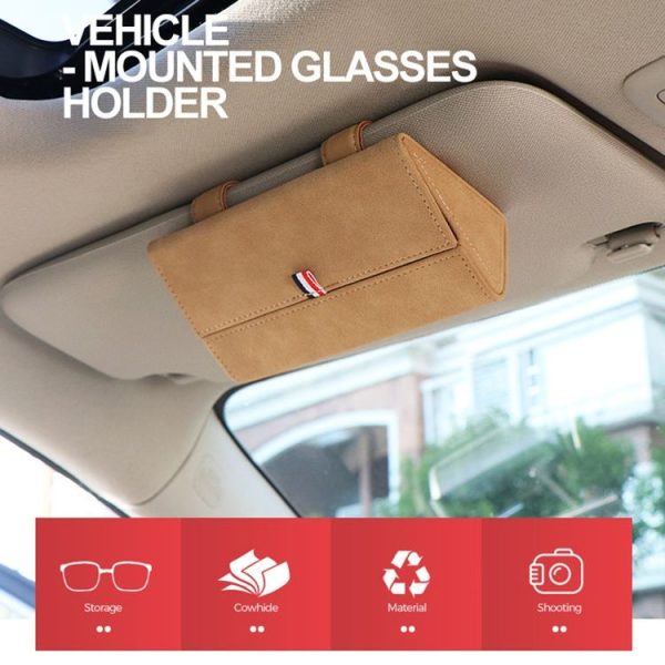 530 Car Glasses Storage Bag Glasses Box (Grey) - Image 5