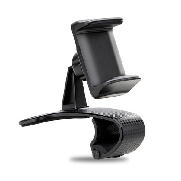 Car Dashboard Mobile Phone Holder Bracket with Number Plate (Black) - Image 2