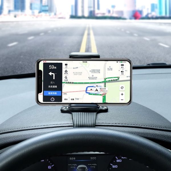 Car Dashboard Mobile Phone Holder Bracket with Number Plate (Black) - Image 7