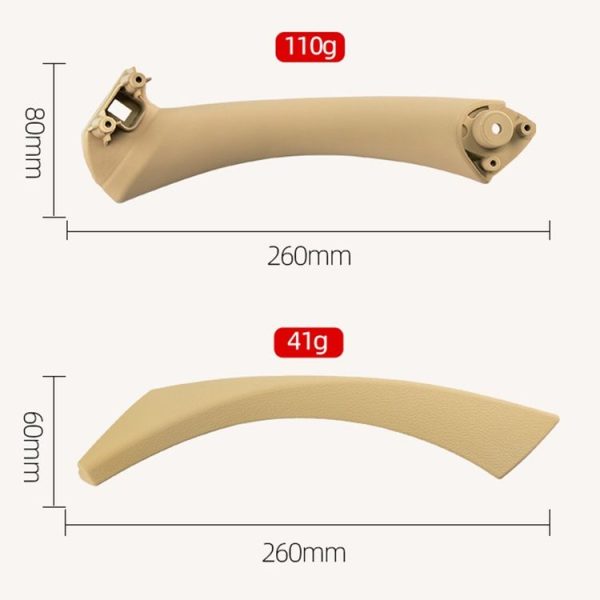 Car Left Side Inner Armrest Door Handle Assembly for BMW E90 2005-2012, Left and Right Drive Universal (Beige) - Image 3