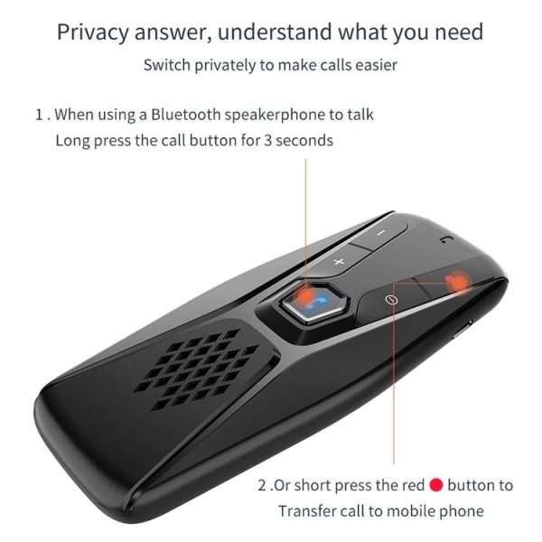 T823 Car Sun Visor Bluetooth Hands-free Call Speaker - Image 2