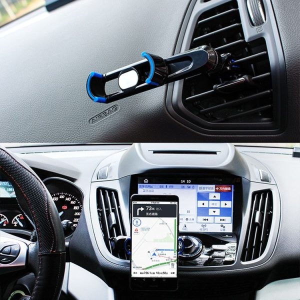 360-degree Rotating Universal Car Air Outlet Mobile Phone Holder (Blue) - Image 7