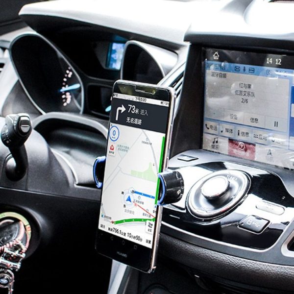 360-degree Rotating Universal Car Air Outlet Mobile Phone Holder (Blue) - Image 8