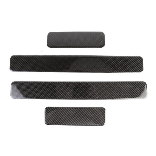 4 in 1 Car Carbon Fiber Welcome Pedal Panel Decorative Sticker for WEY TANK 300 - Image 2