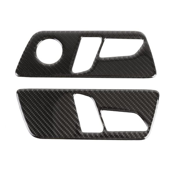 2 in 1 Car Carbon Fiber Seat Adjustment Panel Decorative Sticker for WEY TANK 300 - Image 2
