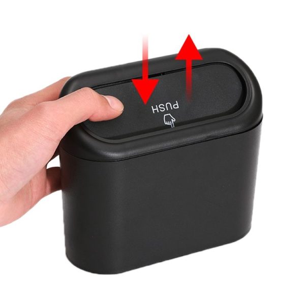 Vehicle Trash Can Bin Rubbish Bin Organizer Car-mounted Trash Storage Box - Image 6