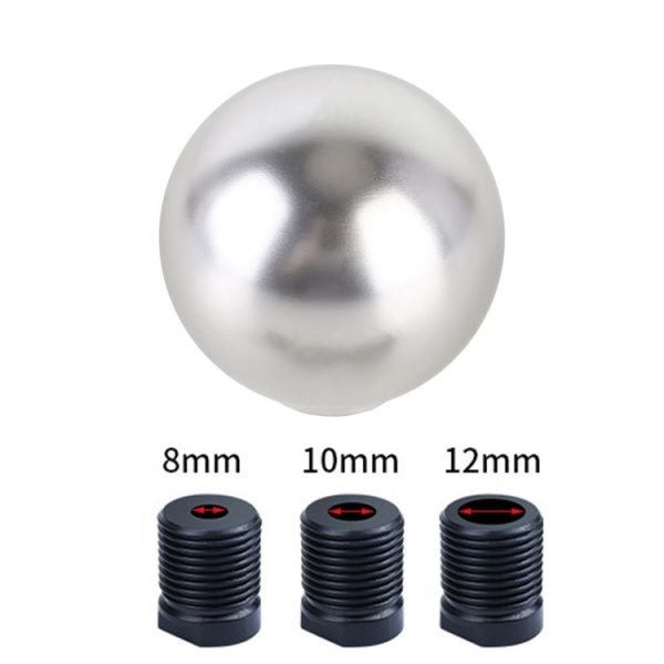 Universal Small Steel Cannon Shape Manual or Automatic Gear Shift Knob Fit for All Car (Silver) - Image 4