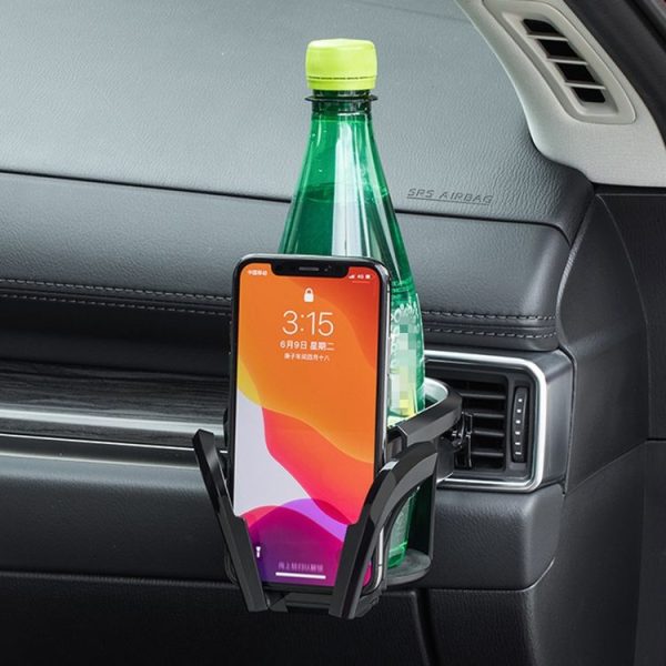 Car Air Outlet Water Cup Holder (Silver) - Image 5