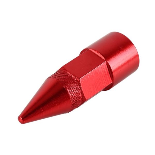 4 PCS 6-edeg Shape Gas Cap Mouthpiece Cover Tire Cap Car Tire Valve Caps (Red) - Image 2