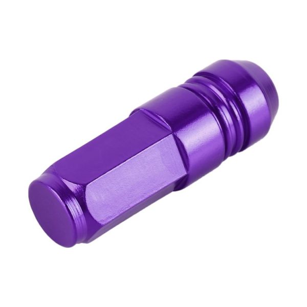 4 PCS Nut 6-edeg Shape Gas Cap Mouthpiece Cover Tire Cap Car Tire Valve Caps (Purple) - Image 2