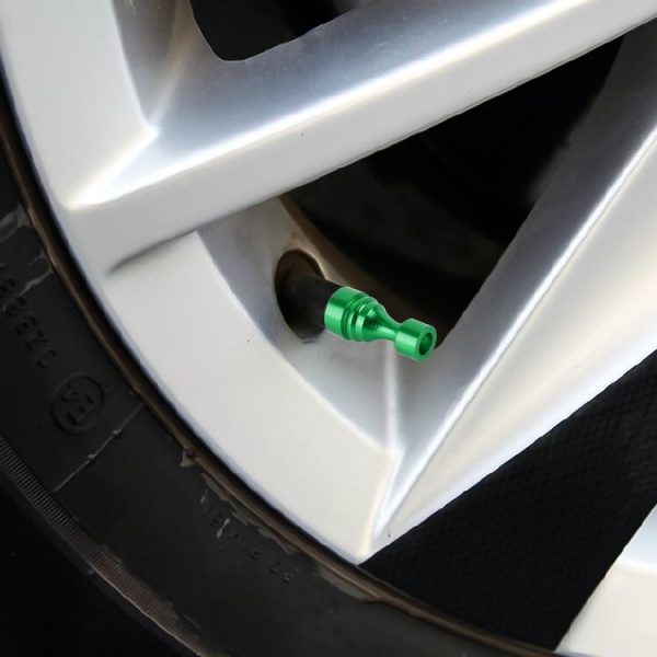 4 PCS Chess 1 Shape Gas Cap Mouthpiece Cover Tire Cap Car Tire Valve Caps (Green) - Image 5