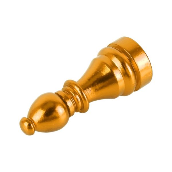 4 PCS Chess 2 Shape Gas Cap Mouthpiece Cover Tire Cap Car Tire Valve Caps (Gold) - Image 2