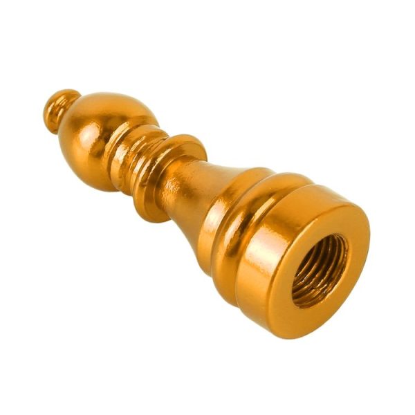 4 PCS Chess 2 Shape Gas Cap Mouthpiece Cover Tire Cap Car Tire Valve Caps (Gold) - Image 4
