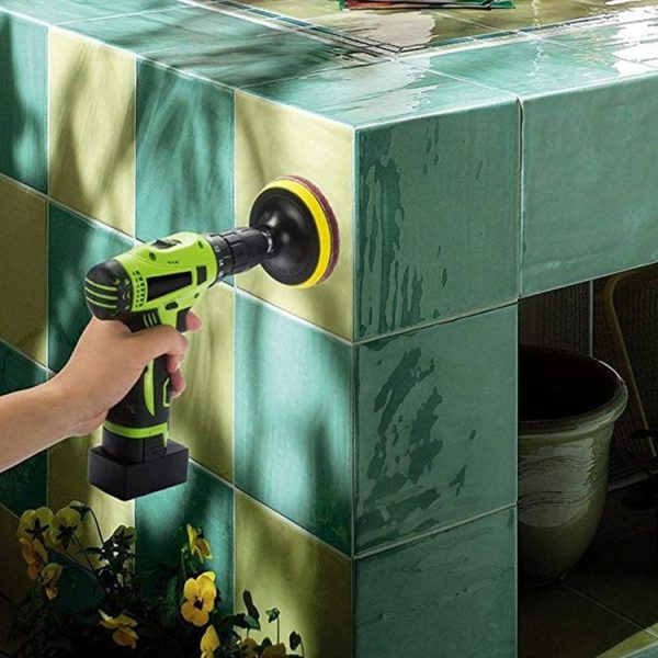 13 in 1 4 inch Sponge Scouring Pad Floor Wall Window Glass Cleaning Descaling Electric Drill Brush Head Set - Image 7