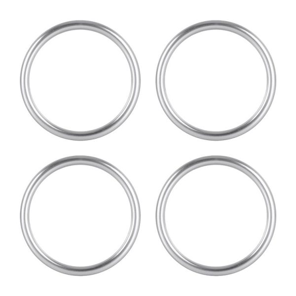 4 PCS / Set Air Conditioning Vent Metal Decorative Ring for Audi A1 (Silver)
