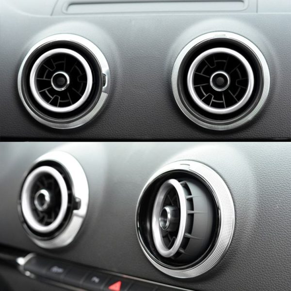 4 PCS / Set Air Conditioning Vent Metal Decorative Ring for Audi A1 (Silver) - Image 6