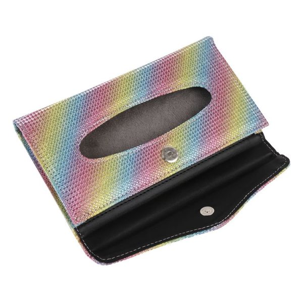 Car Magnetic Buckle Imitation Diamond Tissue Bag (Colour) - Image 4