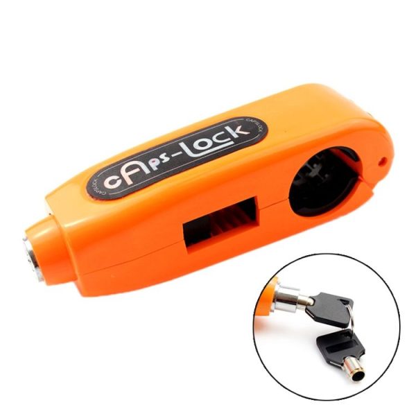 Motorcycles Handle Anti-theft Lock Horn Lock (Orange)