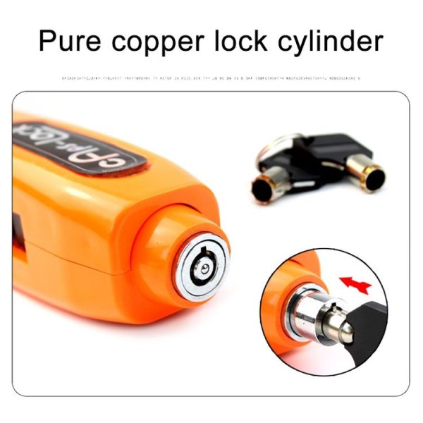 Motorcycles Handle Anti-theft Lock Horn Lock (Orange) - Image 5