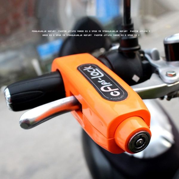 Motorcycles Handle Anti-theft Lock Horn Lock (Orange) - Image 6