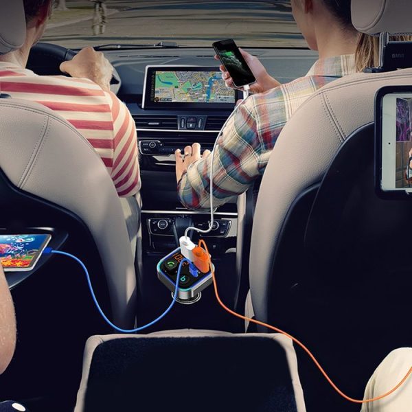BT23L Car Bluetooth MP3 Player FM Transmitter Support Phone Hands-free / PD Fast Charge / One-key EQ Sound Effect / Ambient light - Image 7