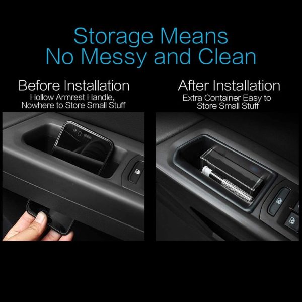 CSB082-1 Car ABS Frnot Door Armrest Container Storage Organizer Box for Volkswagen Atlas 2018-2020 - Image 5