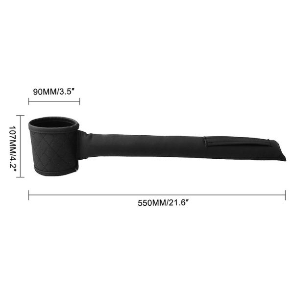 CSB083-BK Car Seat Gap Filler Pad PU Leather Console Side Pocket Organizer - Image 4