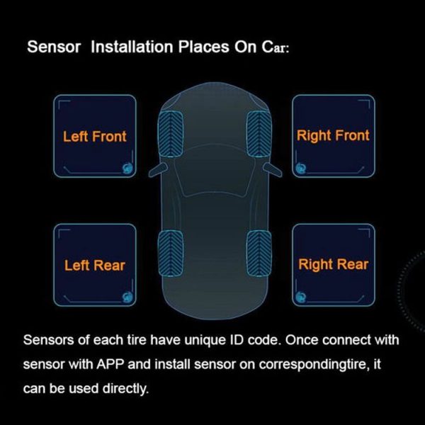 V11 Bluetooth 4.0 TPMS External Tire Pressure Monitoring Support Android / iOS - Image 7