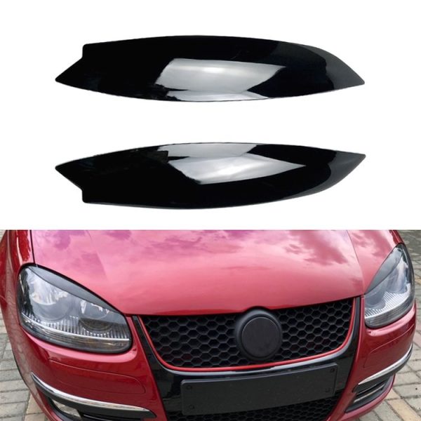 Car Headlight Eyebrow Decoration Sticker for Volkswagen Golf 5 (Black) - Image 2