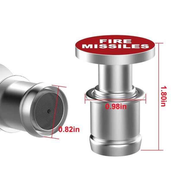 2 PCS 12V Car / Motorcycle FIRE MISSILE Letter Metal Cigarette Lighter Cigarette Butt - Image 3