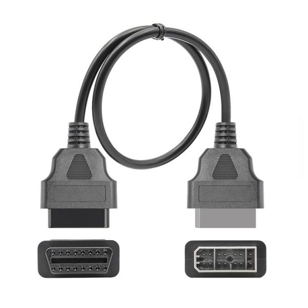 14Pin to 16Pin Car OBD2 Conversion Cable OBDII Diagnostic Adapter Cable for Nissan - Image 4