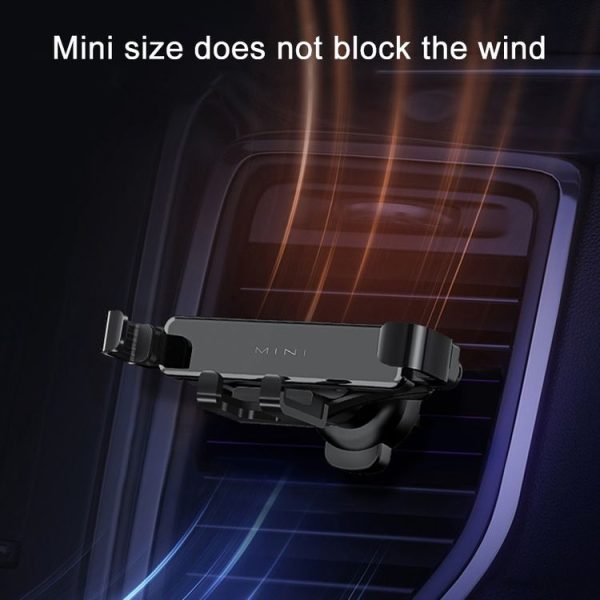HAMTOD Mini Car Air Outlet Gravity Bracket Phone Holder (Matte Black) - Image 5