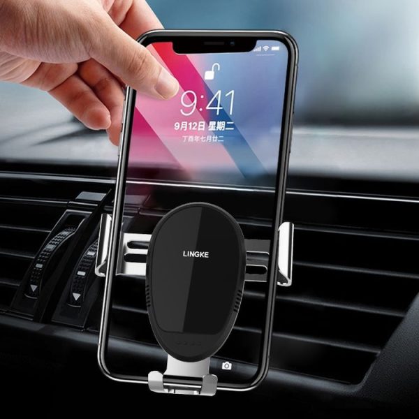 LINGKE Car Air Outlet Snap-in Gravity Mobile Phone Holder - Image 8