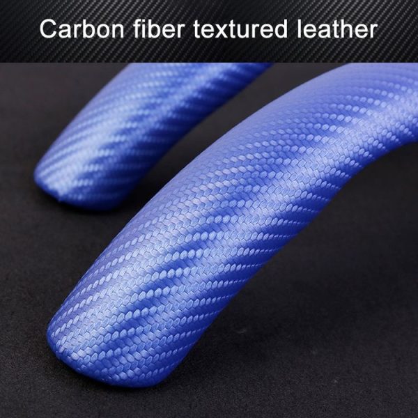 Car Universal Carbon Fiber Texture Leather Steering Wheel Cover (Black) - Image 4
