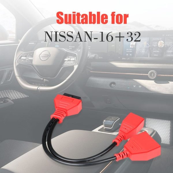 16 + 32 Pin External Thread to OBD2 Extension Cable for Nissan Sylphy - Image 4