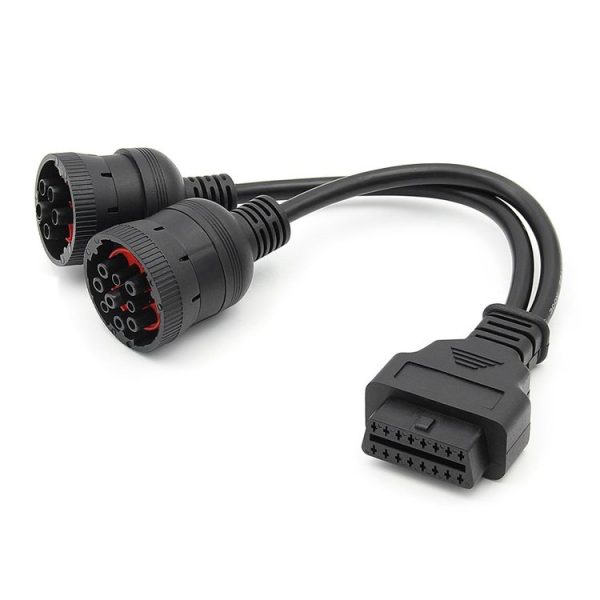 J1708 J1939 6Pin 9Pin to OBD2 16Pin Female Car Diagnostic Adapter Cable - Image 3