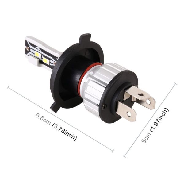 1 Pair H4 DC9-18V / 20W / 6000K / 3000LM Car LED CSP Lamp Beads Headlight - Image 3