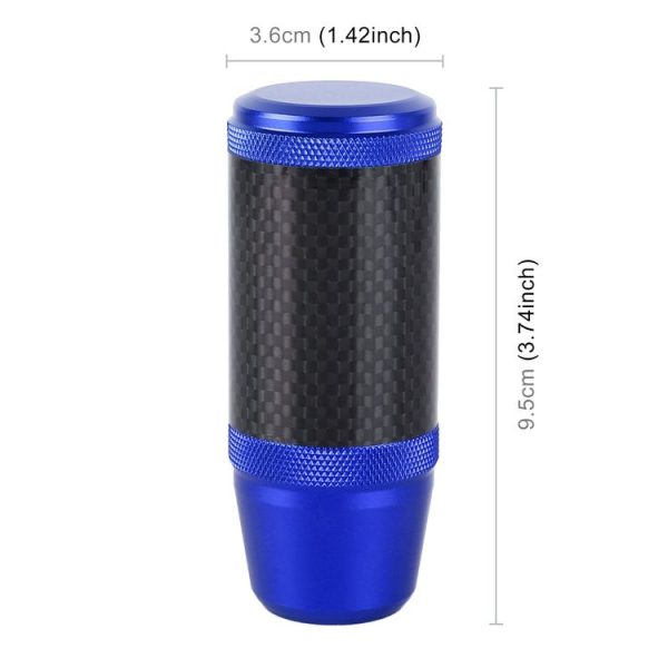 Universal Car Carbon Fiber Metal Gear Shift Knob (Blue) - Image 3