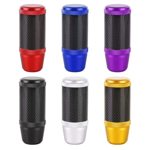 Universal Car Carbon Fiber Metal Gear Shift Knob (Blue) - Image 7