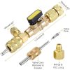 R410A R22 Spool Remover Installation Tool with Dual Size SAE 1 / 4 and 5 / 16 Ports - Image 5