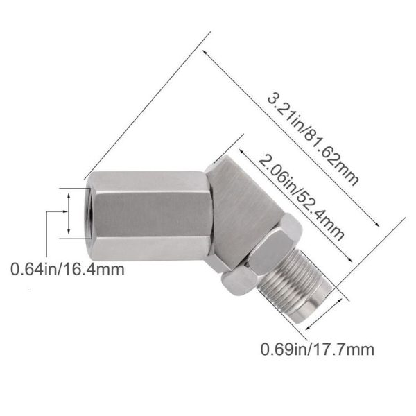 Car 45 Degree Oxygen Sensor M18x1.5 Adapter - Image 3