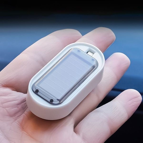 Car Solar Energy Anti-theft Device LED Warning Light (Blue) - Image 3