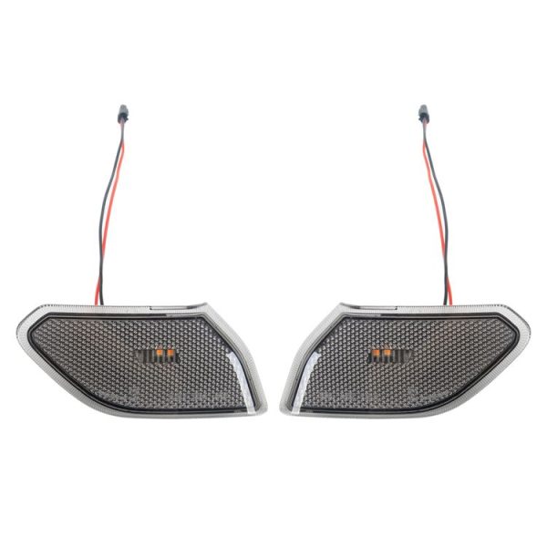 Car Blackened Wheel Eyebrow Side Light Turn Signal Leaf Plate Lamp for Jeep Wrangler JL 2018- - Image 2