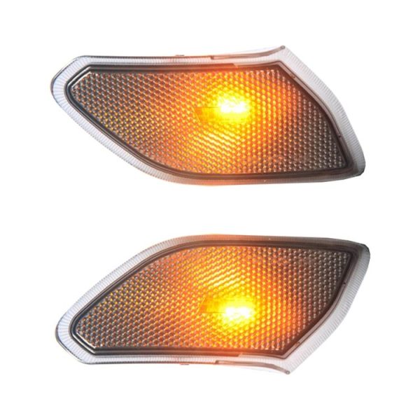 Car Blackened Wheel Eyebrow Side Light Turn Signal Leaf Plate Lamp for Jeep Wrangler JL 2018- - Image 4