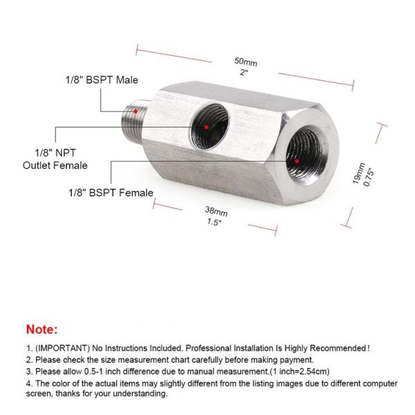 Car Modified 1 / 8 inch NPT Oil Pressure Sensor Connector - Image 5