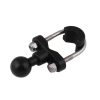 CHM005-BK Stainless Steel U-shape Handlebar Rail Mounting Ball Joint Fixed Base Motorcycle Modification Accessories (Black) - Image 4