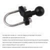 CHM005-BK Stainless Steel U-shape Handlebar Rail Mounting Ball Joint Fixed Base Motorcycle Modification Accessories (Black) - Image 5
