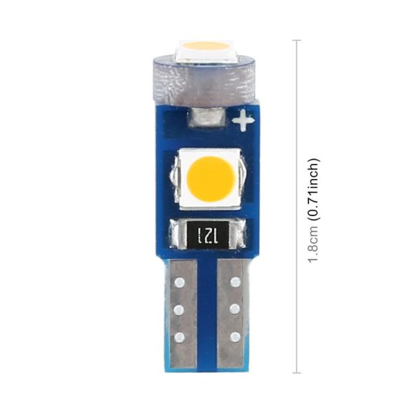 10 in 1 Car T5 0.2W DC12V Instrument Panel LED Decorative Light (Yellow Light) - Image 2