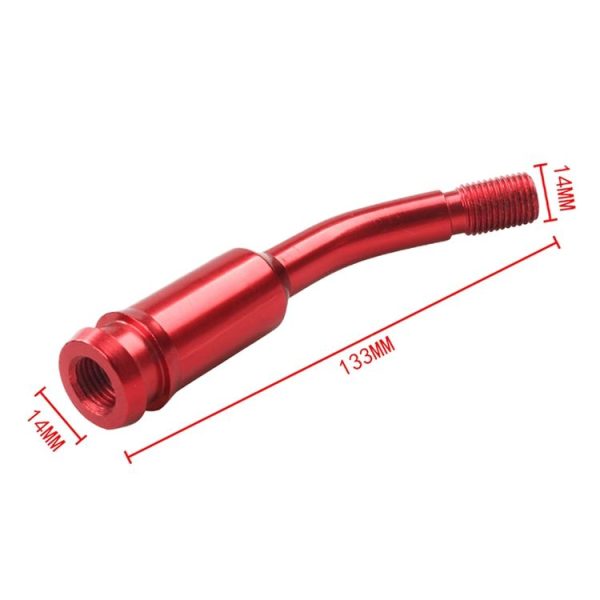 Car Modified Racing Quick Curved Gear Lever Extension Rod for Volkswagen T4 1990-2003 (Red) - Image 2